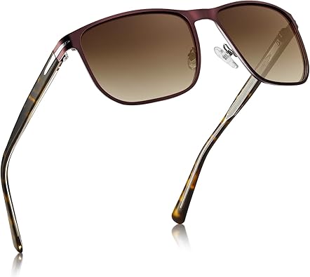 Metal Men's Sunglasses Polarized Retro Elites Style, Durable Al-Mg Large Frame, Driving Golf Glasses