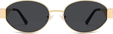 Retro Oval Sunglasses for Women Trendy Classic Shades UV400 Protection