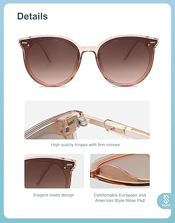 Sunglasses Womens Trendy 2025 Classic Round Retro Vintage Shades Large Frame Sunnies