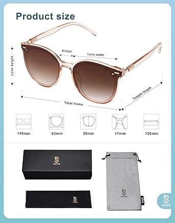 Sunglasses Womens Trendy 2025 Classic Round Retro Vintage Shades Large Frame Sunnies