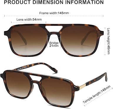 Retro Aviator Sunglasses for Women Men,Trendy Rectangle Womens Mens Shades Sun Glasses