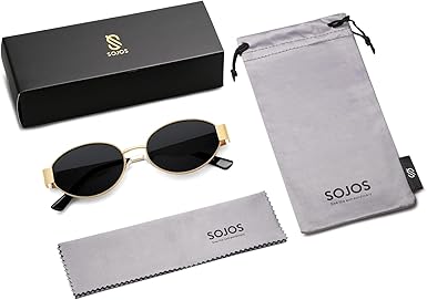Retro Oval Sunglasses for Women Trendy Classic Shades UV400 Protection