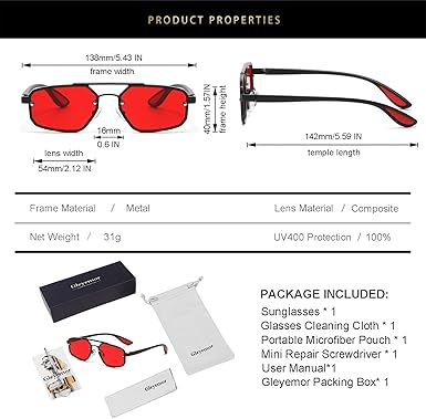 Fashion Vintage Sunglasses for Men Retro Sunglasses 100% UV protection